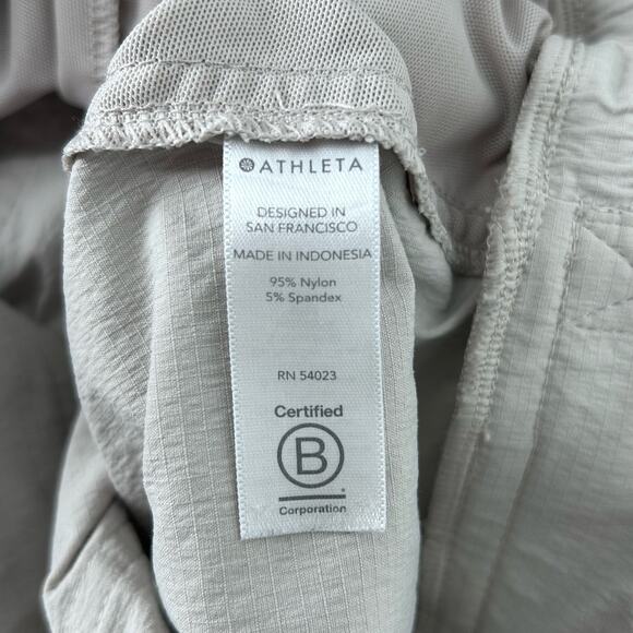 Athleta Trekkie Belted Pants Size 10 In Birch Gray‎ Mid Rise Outdoors Hiking - Picture 5 of 5